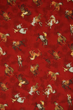 Load image into Gallery viewer, 26&quot; Cotton Western Print on Maroon