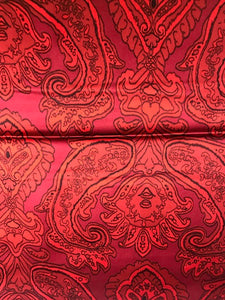 44" Red Paisley