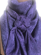 Load image into Gallery viewer, 44&quot; Strong Navy Purple Paisley Jacquard Custom Dye