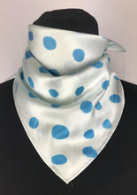 Load image into Gallery viewer, 21&quot; Custom Turquoise Dot on White Bandana