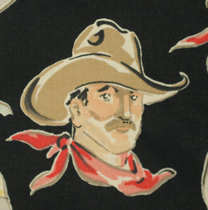 26" Cotton Cowboys and Wildrag Print Bandana
