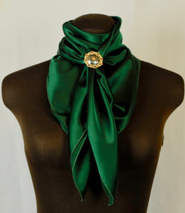44" Emerald Silk Charmeuse